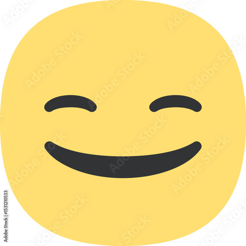 Smiling face emoji with closed eyes