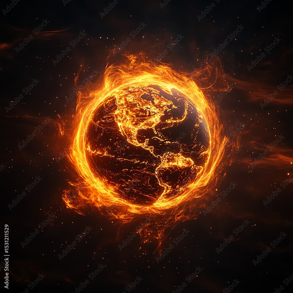Fototapeta premium Earth magnetic field. Gravity energy force. Generative ai technology.