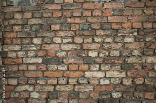 old brown brick wall texture close up