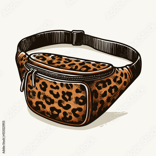 Leopard print belt bag 
