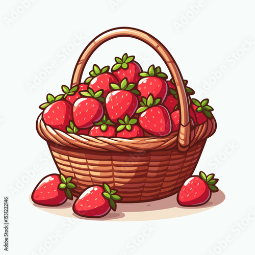 Basket full of strawberries 
