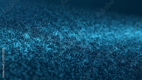 Connecting Nodes Flowing Across Digital Network Slow Motion Abstract