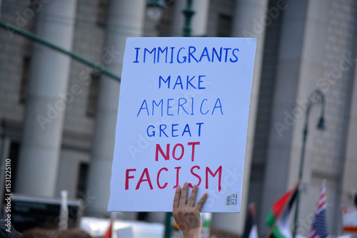 Anti-ICE protest in New York City.