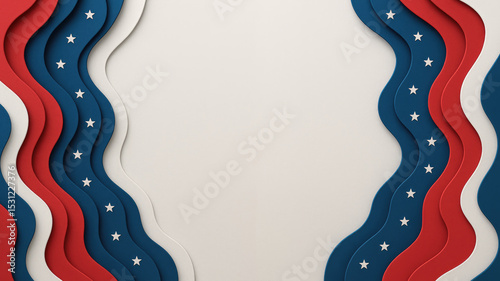 Patriotism usa flag wavy background design