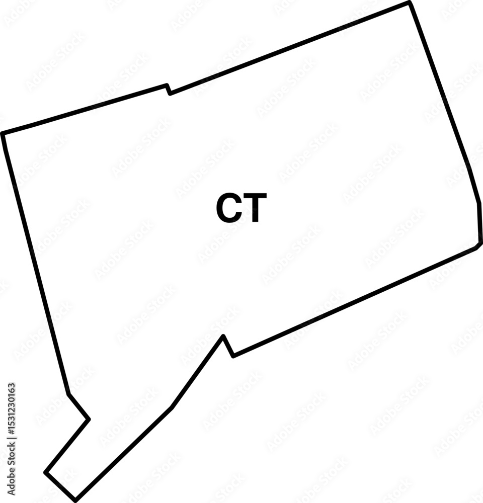 Fototapeta premium map of Connecticut state usa