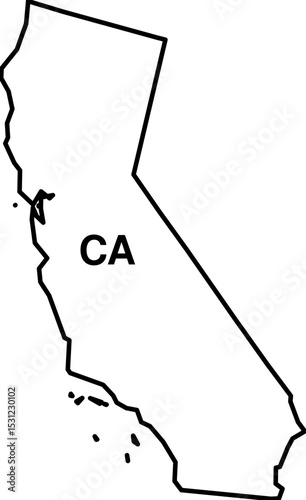 map of California state usa