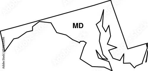 map of Maryland state usa