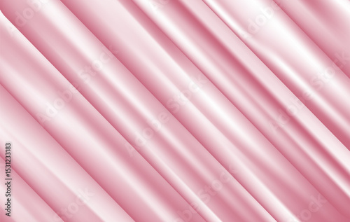 Pink Fabric Drapery with Soft Folds