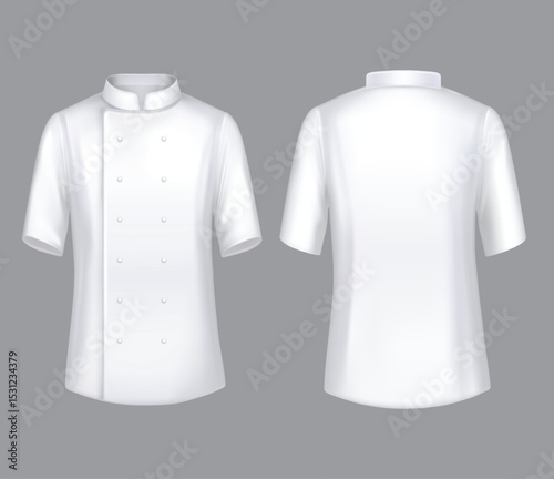 White chef jackets cook uniform formal shirt