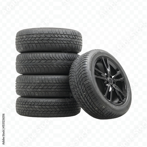 car wheel isolated on white background
