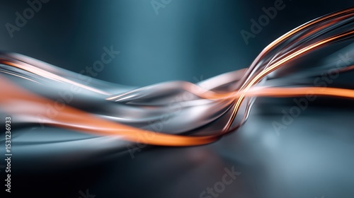 Abstract dynamic network of flowing dots and light trails create a modern visual experience.