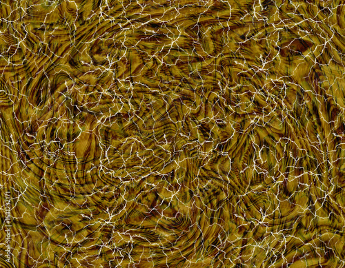Abstract Swirled Gold Texture with Cracks