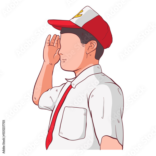 illustration of elementary school children being respectful