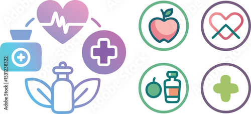 Vector flat design set of zodiac signs symbols icons illustration for web