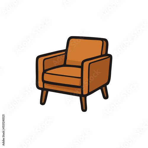 Chair vector chair icon creative vector design flat furniture illustration for interior seat layout office home decor modern symbol asset pack editable stock content for designers