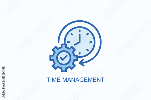 Time Management Icon Or Logo Isolated Vector Illustration