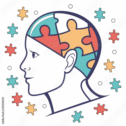 head with puzzle pieces