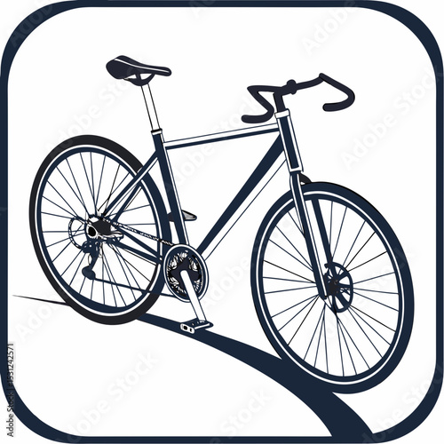 bicycle on white background