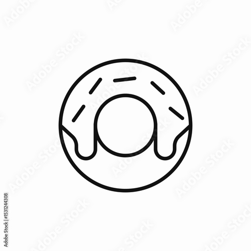 donut sweat icon sign vector