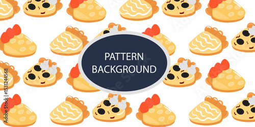 Sween and yummy pie milk varinat flour pattern background
