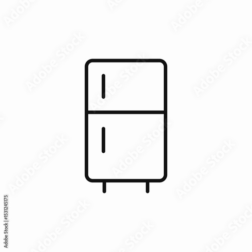 fridge kitchen icon sign vector