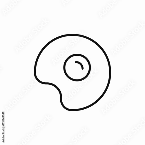 fried egg breakfast icon sign vector