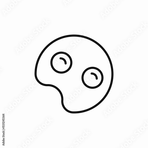 fried eggs icon sign vector