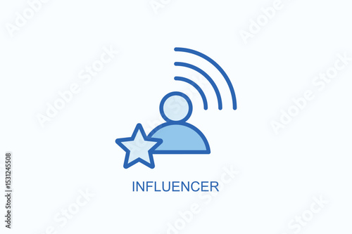 Influencer Icon Or Logo Isolated Vector Illustration