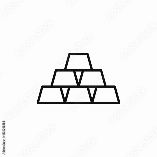 gold bars icon sign vector