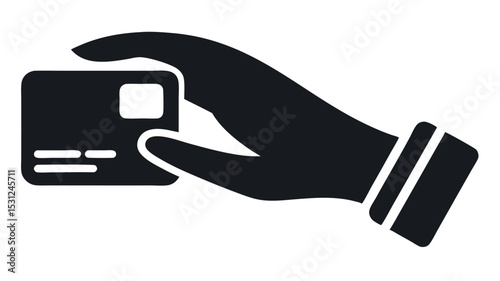 Hand gesture illustration: black silhouette of a person's hand holding a phone, thumb up, symbolizing business communication