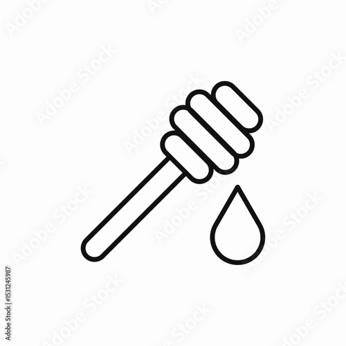 honey spoon icon sign vector