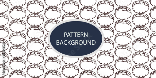 handrawn outline art sushi kawaii pattern ackground design