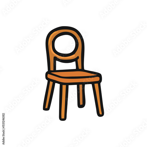 Chair vector chair icon simple seat graphic vector flat modern furniture element for workspace and room interior layout editable icon asset for digital design resources and clipart