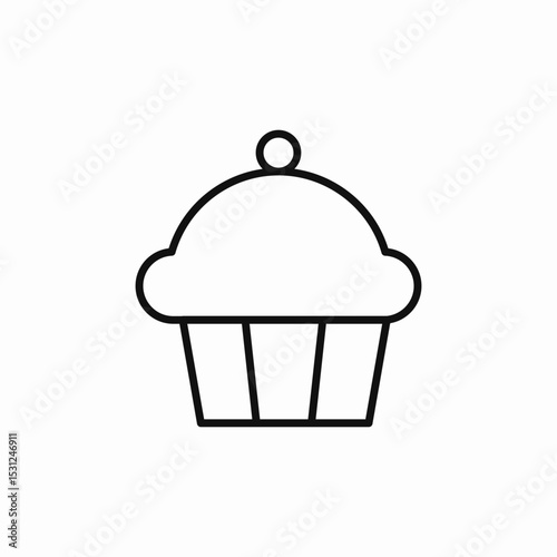 muffin cake icon sign vector