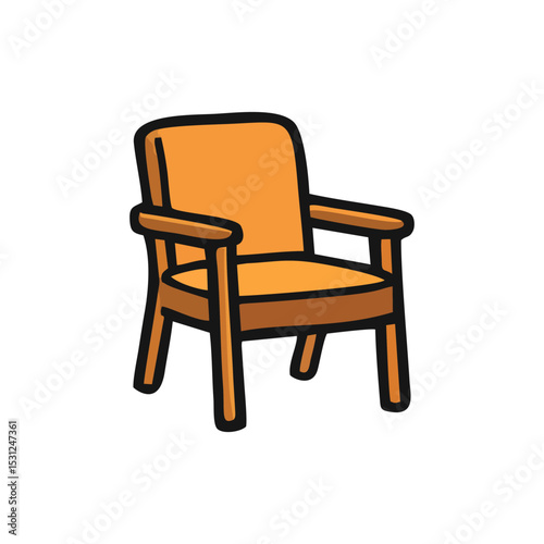 Chair vector chair icon graphic furniture vector seat symbol modern decor object for home workspace interior item clipart for flat stock design and editable asset collection