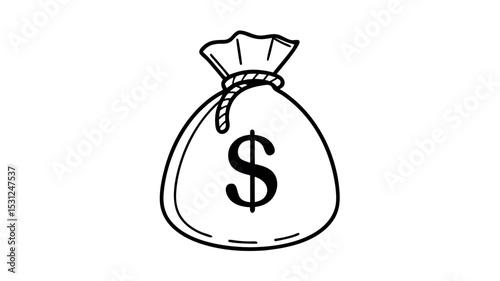Bag of money: a symbol of wealth, investment, and financial success