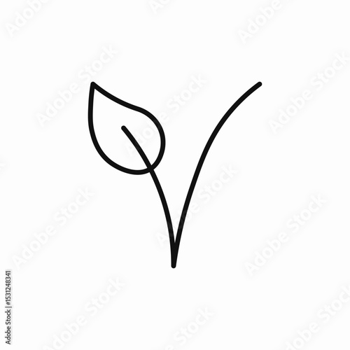 sprout plant icon sign vector