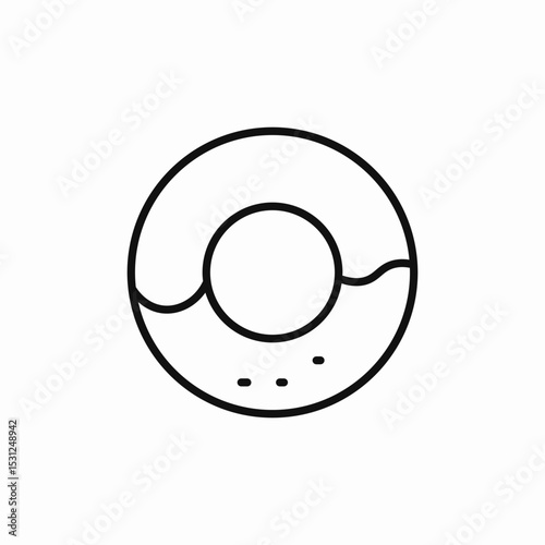 sweet donut icon sign vector