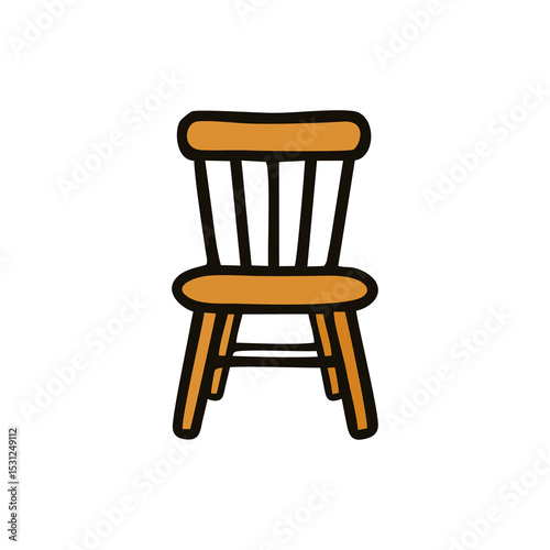 Chair vector chair icon office furniture flat seating object outline chair design for interior vector editable asset pack modern home seat symbol digital house chair flat icon set