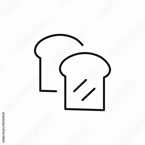 toaster breads icon sign vector