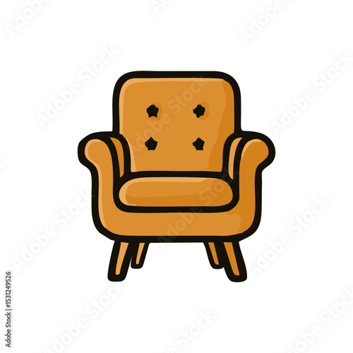 Chair vector chair icon seating illustration simple furniture graphic for office desk layout home living room decor digital flat chair for creative design element stock vector resource