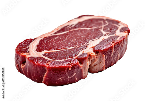 solo kobe beef tri tip on a white background, in a detailed style, with intricate lines, minimal shadow, bright light, high resolution