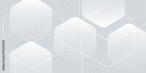 White background modern vector illustration with hexagon shape art nice good natural