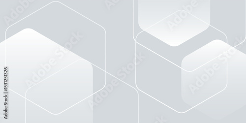 White background modern vector illustration with hexagon shape art nice good