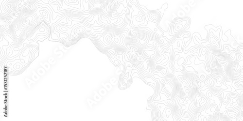 Vector geographic contour map. Topography map background. Black and white wave Seamless line. Topography relief. White wave paper curved abstract. Topographic map patterns, topography line map.	
