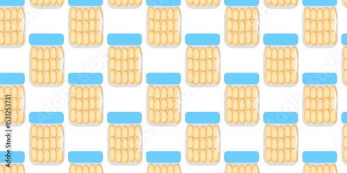 Cookies pattern background.  illustration with biscuit and oatmeal cookies. cartoon elements isolated on monochrome background.