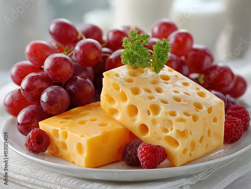 Swiss Cheese created with Generative AI Technology, ai, generative