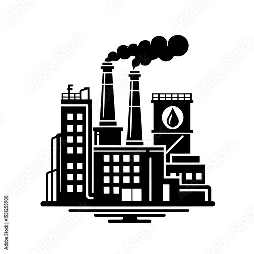 Industrial Factory: Pollution, Energy Production, and Manufacturing