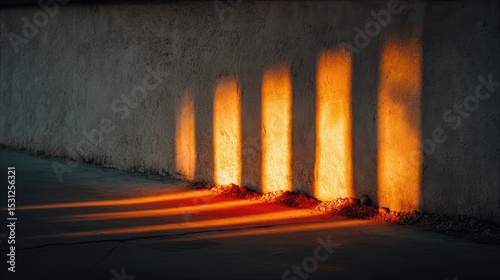 Shadow of a wall, abstract composition of light and darkness intriguing