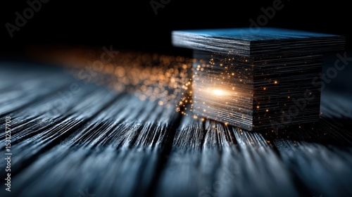 Glowing stack of books, illuminating knowledge and inspiration